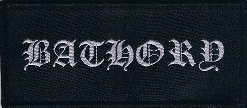 Bathory | White Logo Woven Patch - Image 2