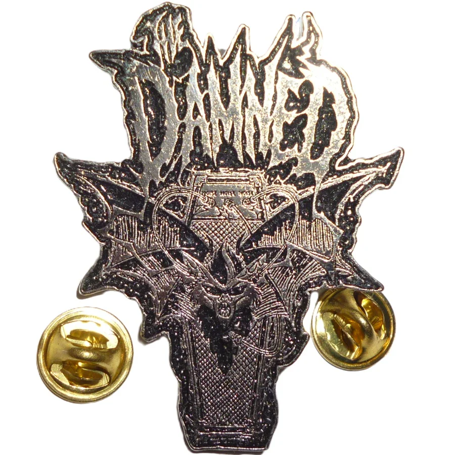 Damned The | Pin Badge Bat Coffin - Image 2