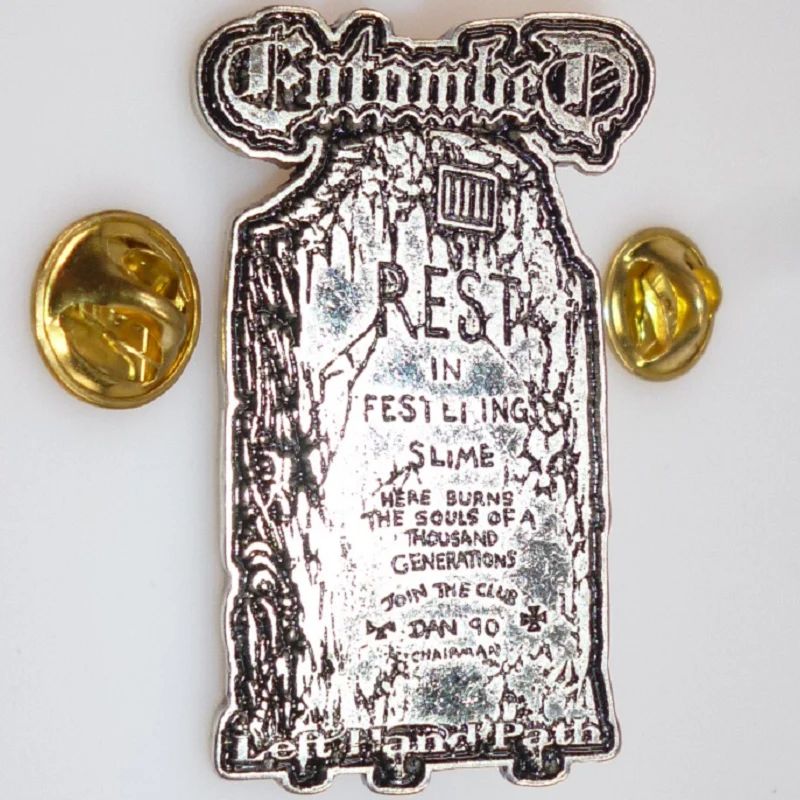 Entombed | Pin Badge Left Hand Path Tombstone - Image 2