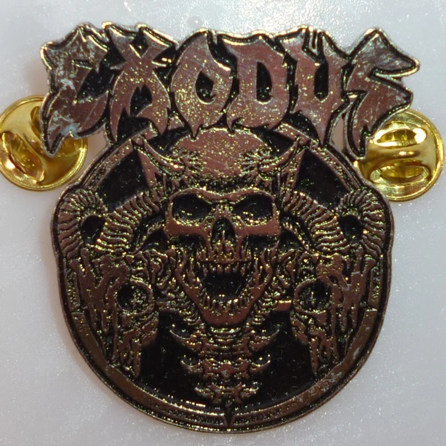 Exodus | Pin Badge Horns Skull - Image 3