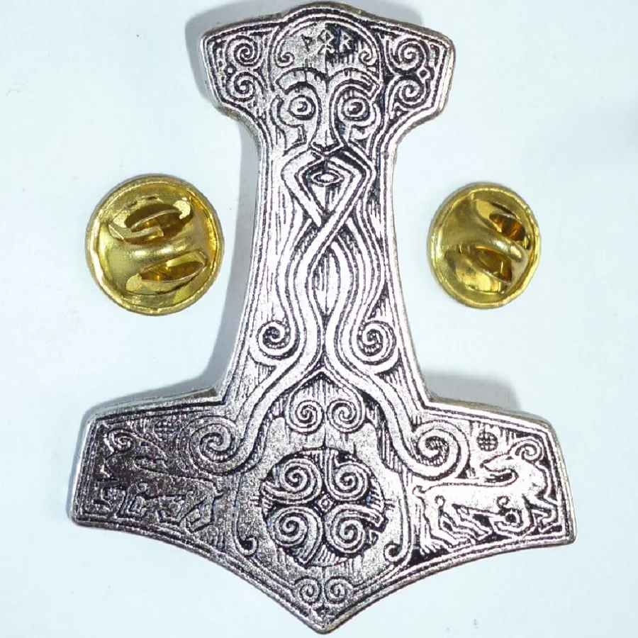 Generic | Pin Badge Thor's Hammer - Image 2
