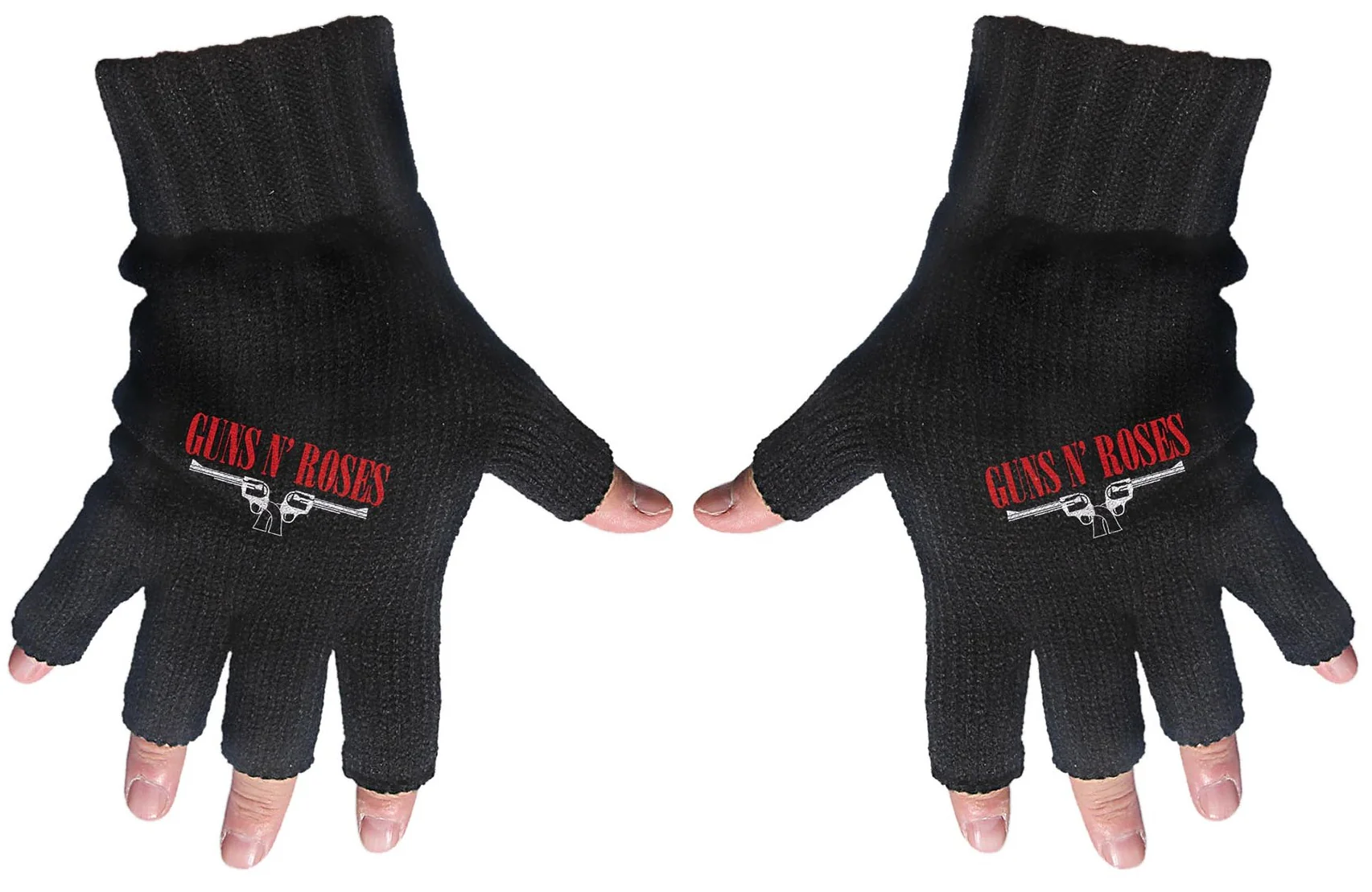 Guns & Roses | Fingerless Gloves Logo & Pistols