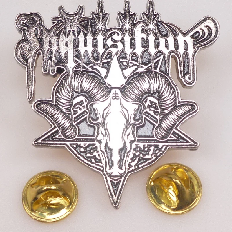 Inquisition | Pin Badge Penta Goat Skull - Image 2