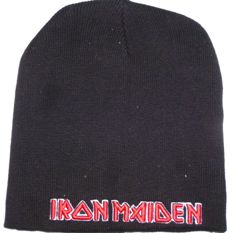 Iron Maiden | Beanie Red White Logo - Image 2