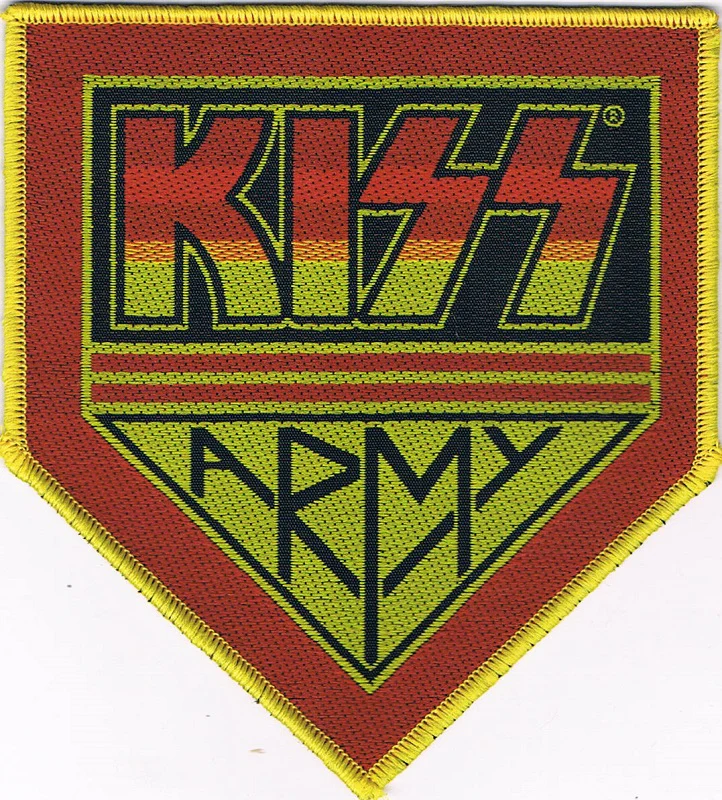 Kiss | Shape Kiss Army Woven Patch