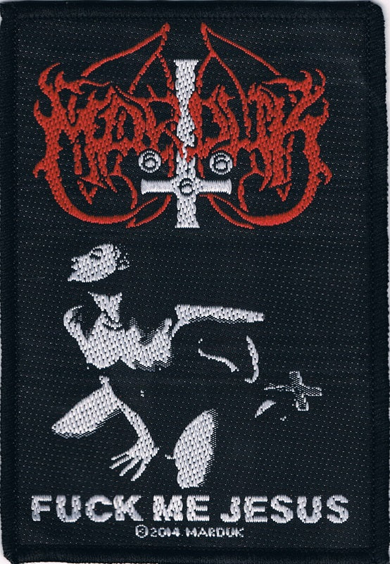 Marduk | Fuck Me Jesus Woven Patch - Image 2