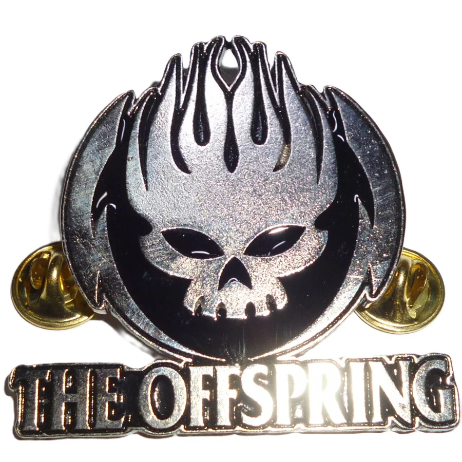 Offspring The | Pin Badge Flaming Skull