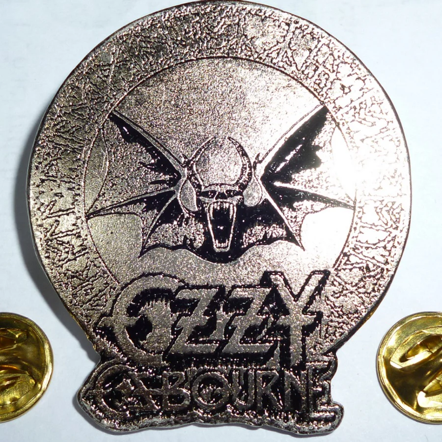 Ozzy Osbourne | Pin Badge Bat & Runes - Image 2