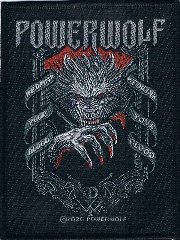Powerwolf | We Drink Your Blood Woven Patch - Image 2