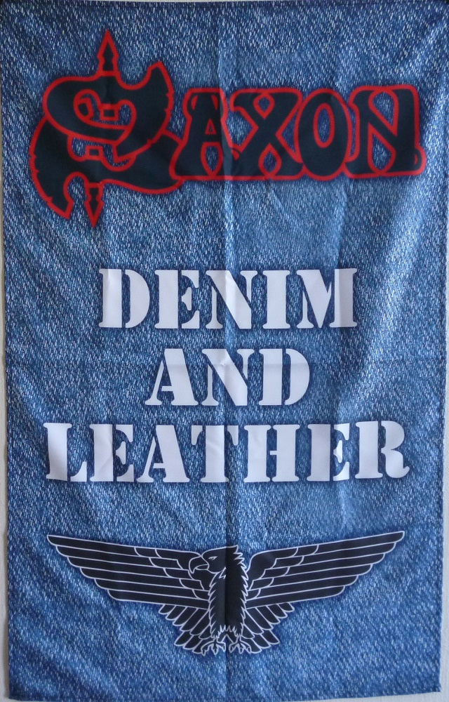 Saxon | Denim And Leather Flag - Image 2