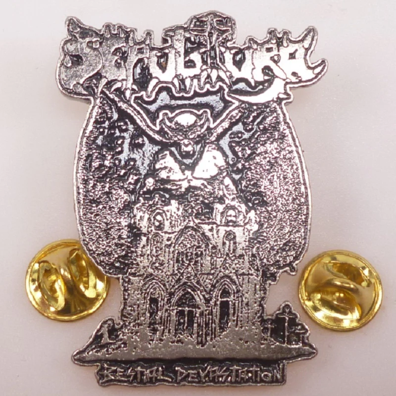 Sepultura | Pin Badge Bestial Devastation Cover - Image 3