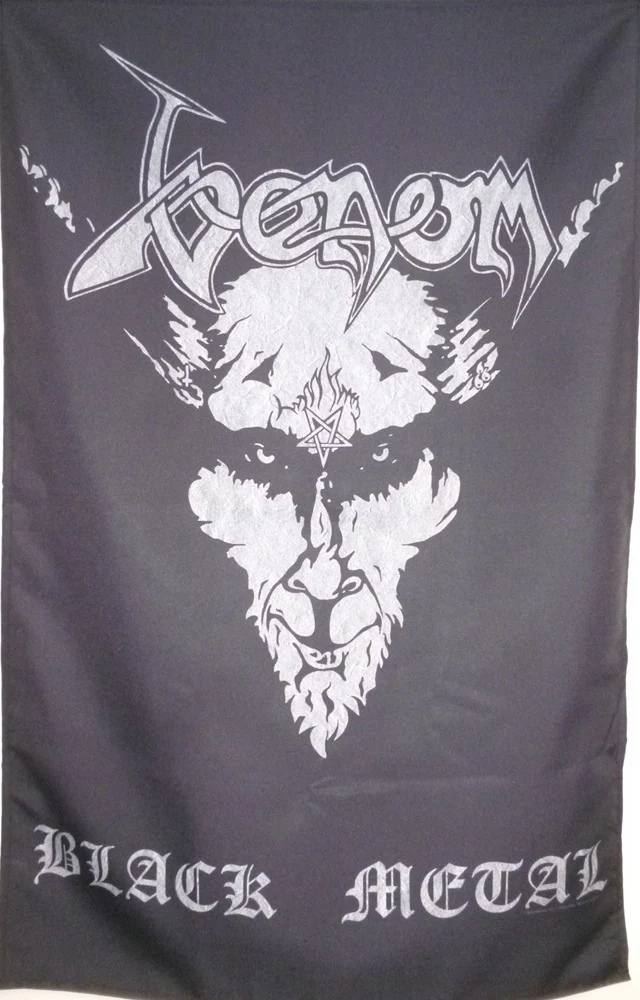 Venom | Black Metal Silver Flag - Image 2