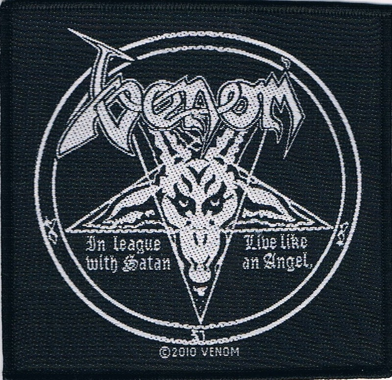 Venom | In League With Satan Square Woven Patch - Image 2