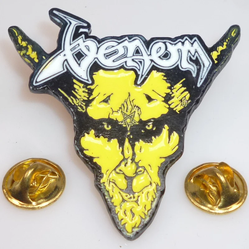 Venom | Pin Badge Black Metal Yellow - Image 2