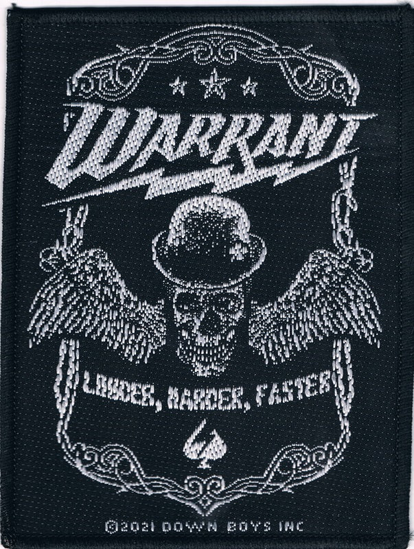 Warrant | Louder, Harder, Faster Woven Patch - Image 2